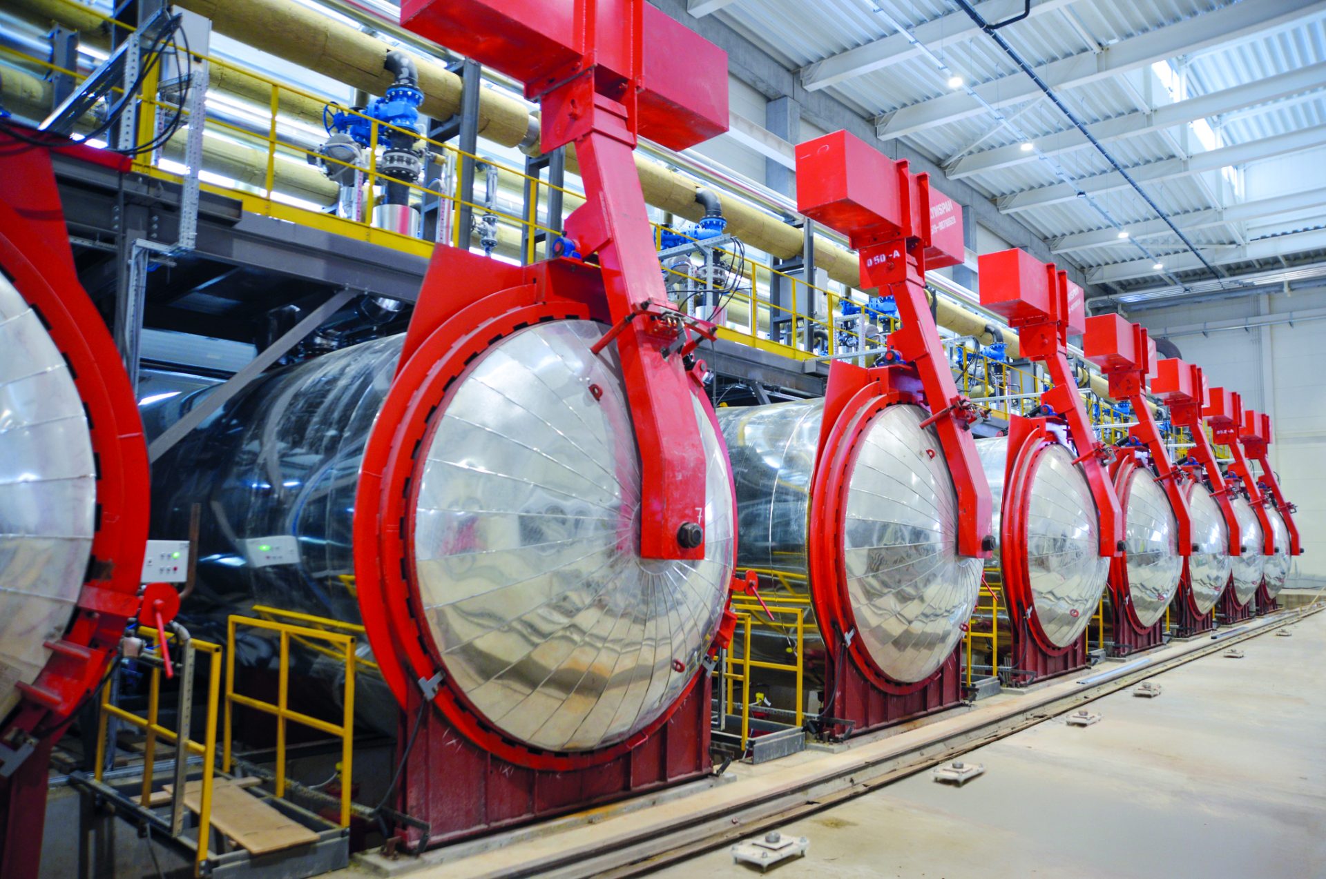 High capacity Kovalska AAC plant in Ukraine commences operations 10 Fig 7: Autoclaving system designed for faster cycle times and enhanced operator safety.
